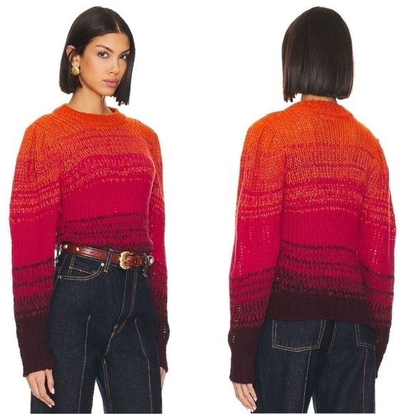 ULLA JOHNSON ROSALIA MULTICOLORED ALPACA
BLEND SWEATER SIZE PETITE - Picture 3 of 16